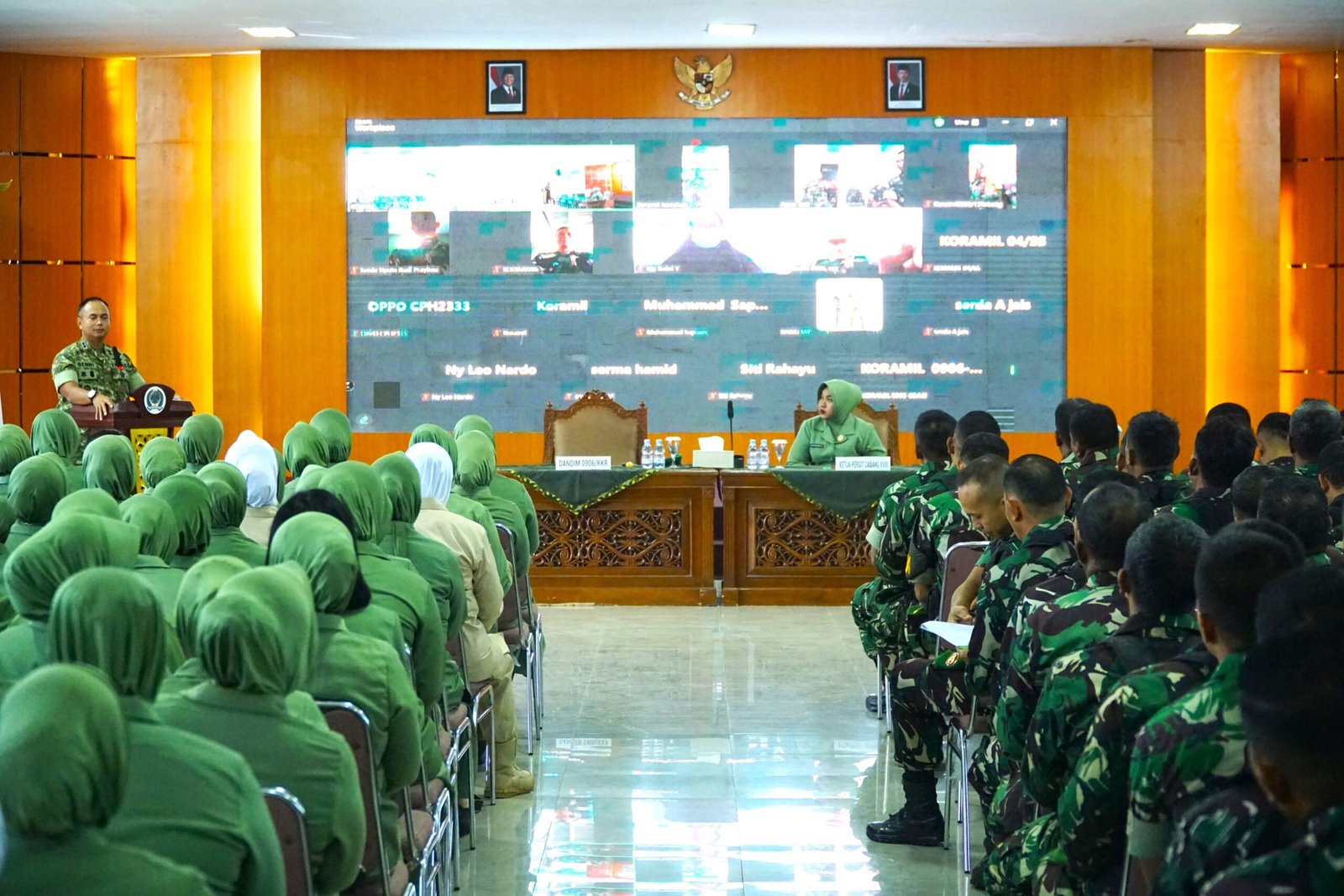 Jam Komandan, Dandim 0906/Kkr Berikan Arahan kepada Prajurit, PNS dan Persit