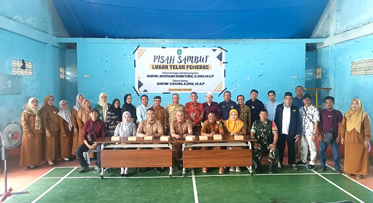 Pererat Sinergitas, Babinsa Hadiri Acara Pisah Sambut Lurah Teluk Pemedas