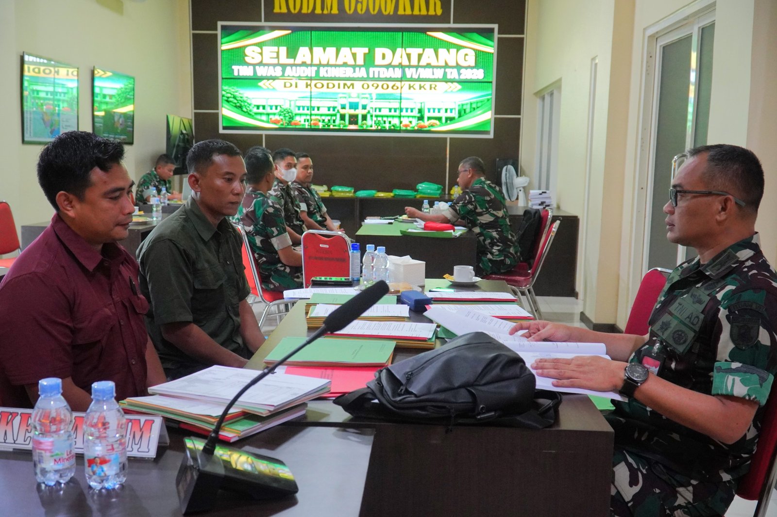 Tim Was Audit Itdam VI/MLW Lakukan Kunjungan Kerja ke Kodim 0906/Kkr
